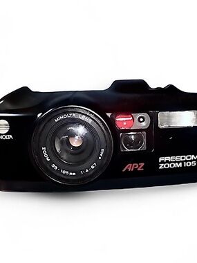 Freedom Zoom 105i 35mm Film Camera — Black with film